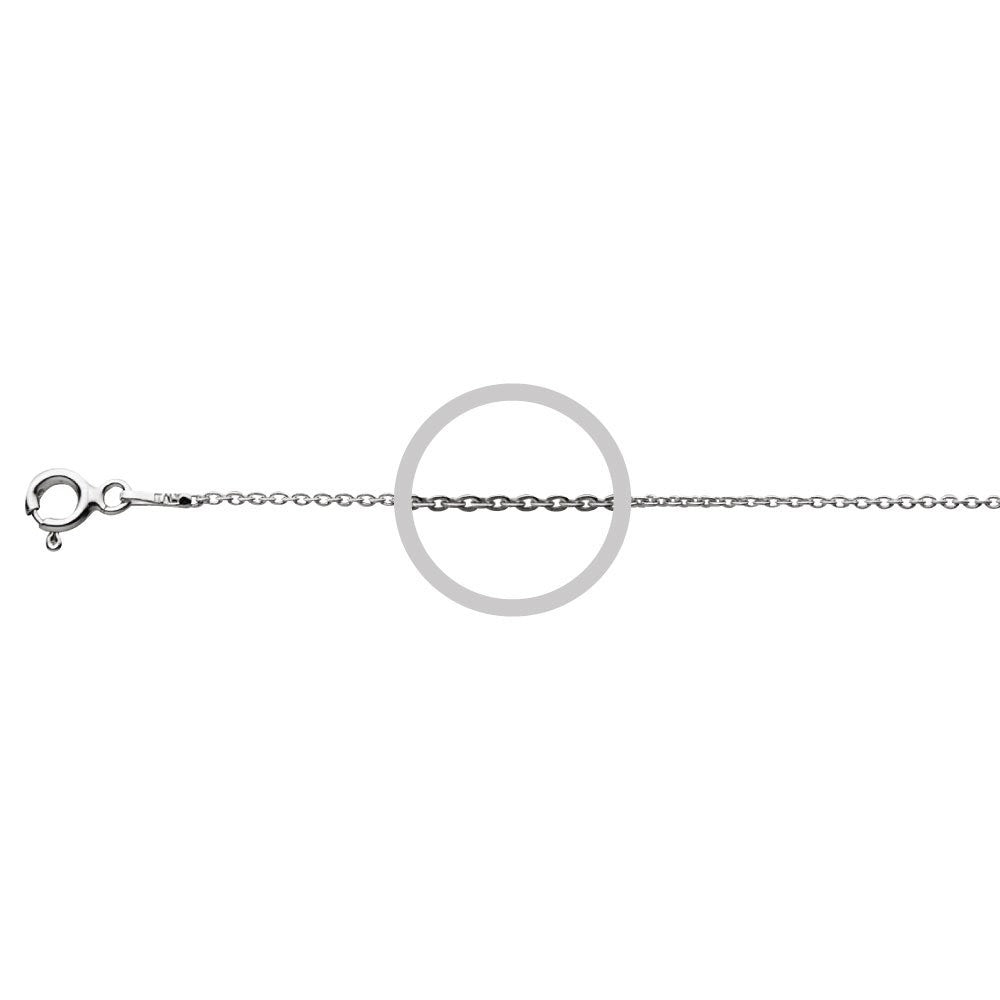 Sterling silver flat disc necklace