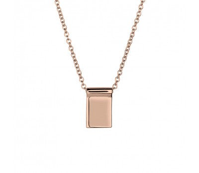 Sterling silver rectangle necklace