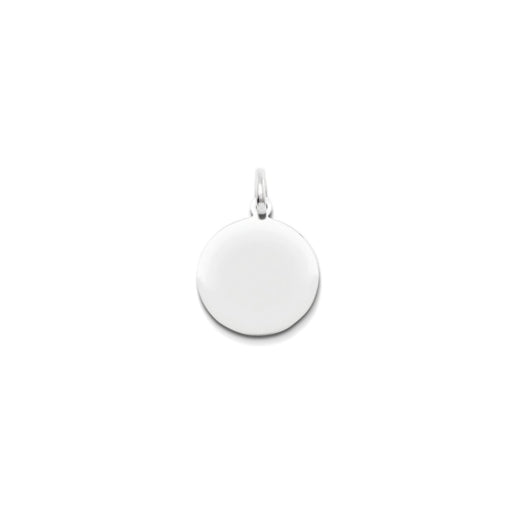 Sterling silver flat disc necklace