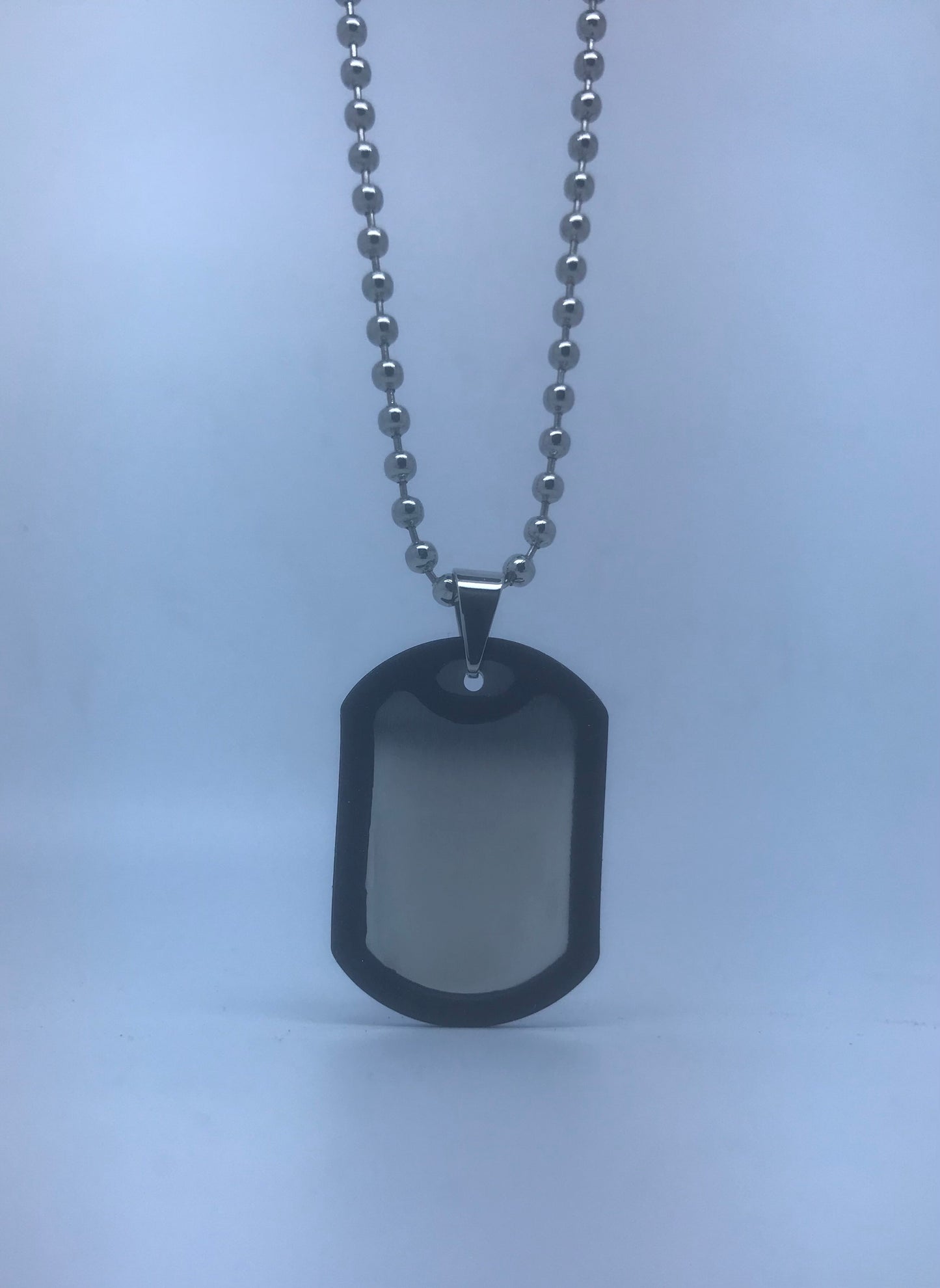 Zed Stainless steel small dog tag necklace