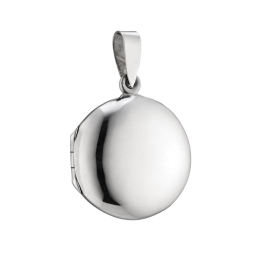 Sterling silver necklace with round dome locket
