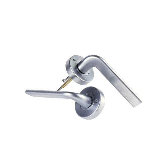 VSR2/L4 Lockwood Velocity Privacy Satin Chrome Lever Set